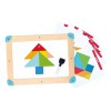 Juego 2 En 1: Laberinto Espacial Y Tangram Hape Azul