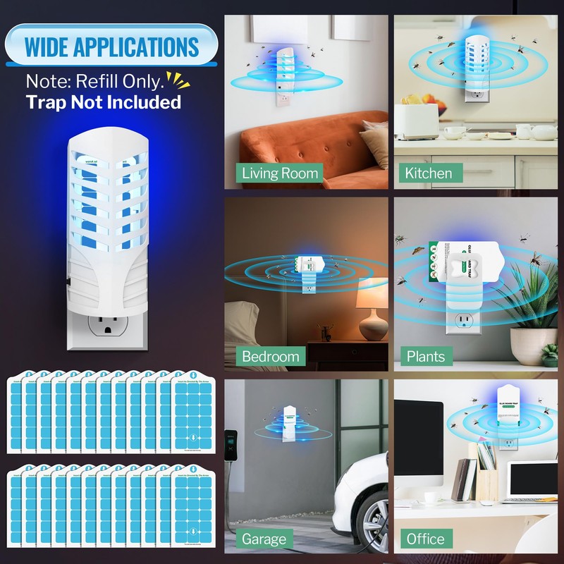 Qualirey 25 Pack Flying Insect Trap Refill Compatible with VEYOFLY