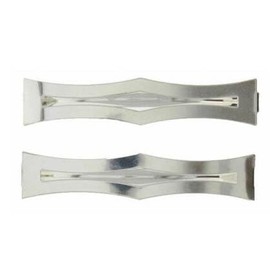 Mytoptrendz® 4 pcs Small Barrettes Hair Clips Thin Grip Slids Hairpins Classic Hair Accessories for Girls Women Thin hair (Style 2- Silver)