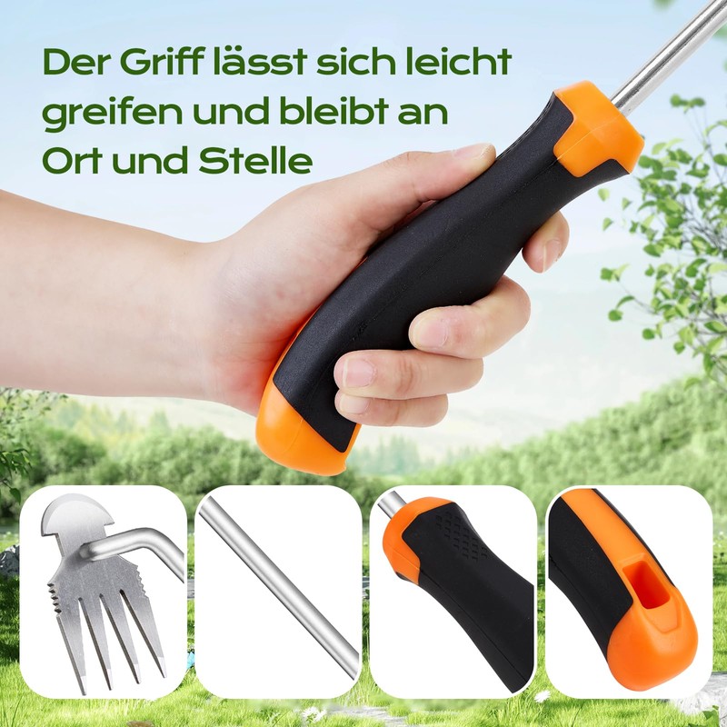 ZZLLKQ Weed Remover Device, Stainless Steel, Weeder Improved Gardening, Hand