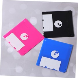 Ciieeo 6Pcs Writable Floppy Disk Coasters Heat Insulation Tableware Pads for Home Kitchen Dining Room Office and Coffee Shops Drinkware Accessories