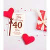 Beixian Happy 40th Anniversary Card for Women Men, 40 Year