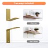 L Shelf Brackets 10 inch, Gold Heavy Duty Iron Shelf