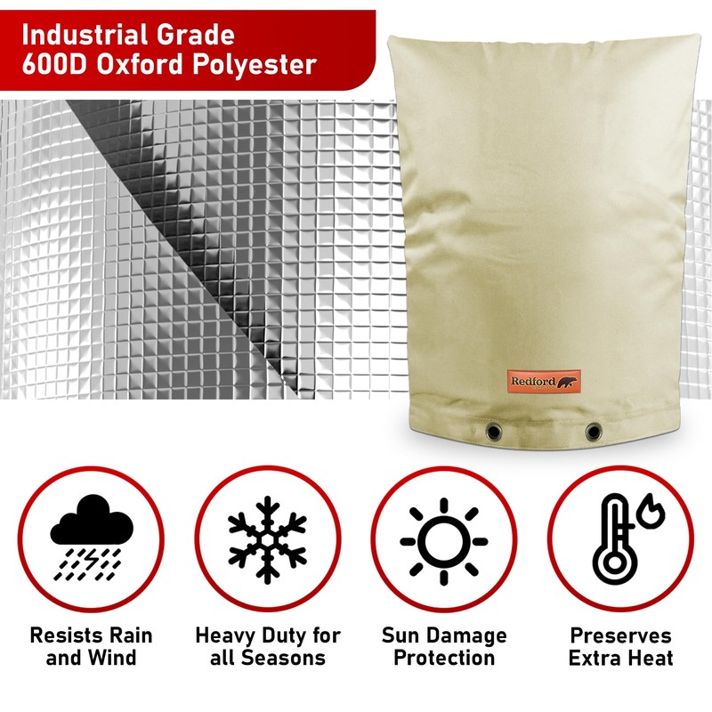 Redford Supply Co. Cold Snap (5°F) Backflow Preventer Insulation Cover,