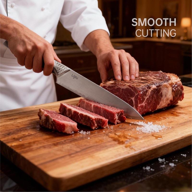 LI JIU Kitchen Knife Set 7 Pcs & Horizontally Knives