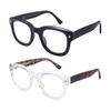 OuShiun 2 Pack Oversized Reading Glasses for Women Men Fashion