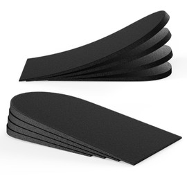 Adjustable Heel Lift Inserts for Shoes - Bukihome Orthopedic Shoe Lift for Uneven Legs 4 Layers Height Increase Insole for Heel Pain,Heel Spur,Achilles Tendonitis,Black,Large