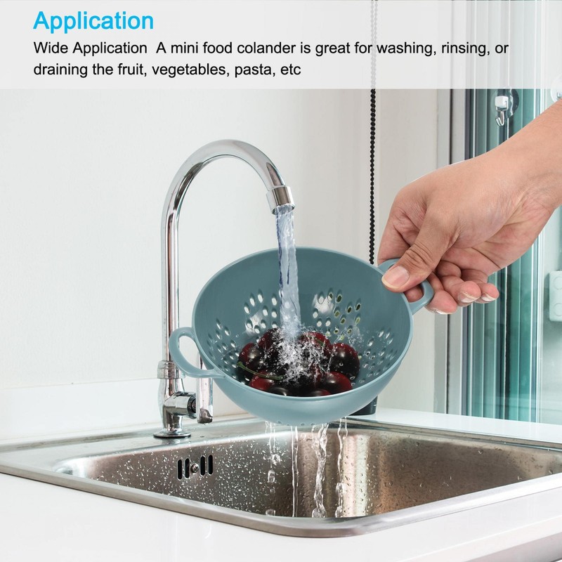 sourcing map Mini Food Colander with Double Handles, Rice Washing