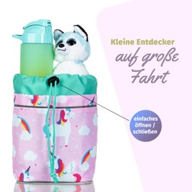 Knuffig Children's Handlebar Bag - Front Bicycle Basket, Fits Any Balance Bike, Scooter & Bicycle - Colourful Bag Bags for Little Explorers