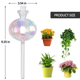 KGCCIZI Self Watering Planter Insert. Plant Watering Devices. Plant Watering Bulbs. 3-PCS Plant Watering Globes. Rainbow Colors Cactus Shape Self Watering Globes Large. Plant Lover Gifts