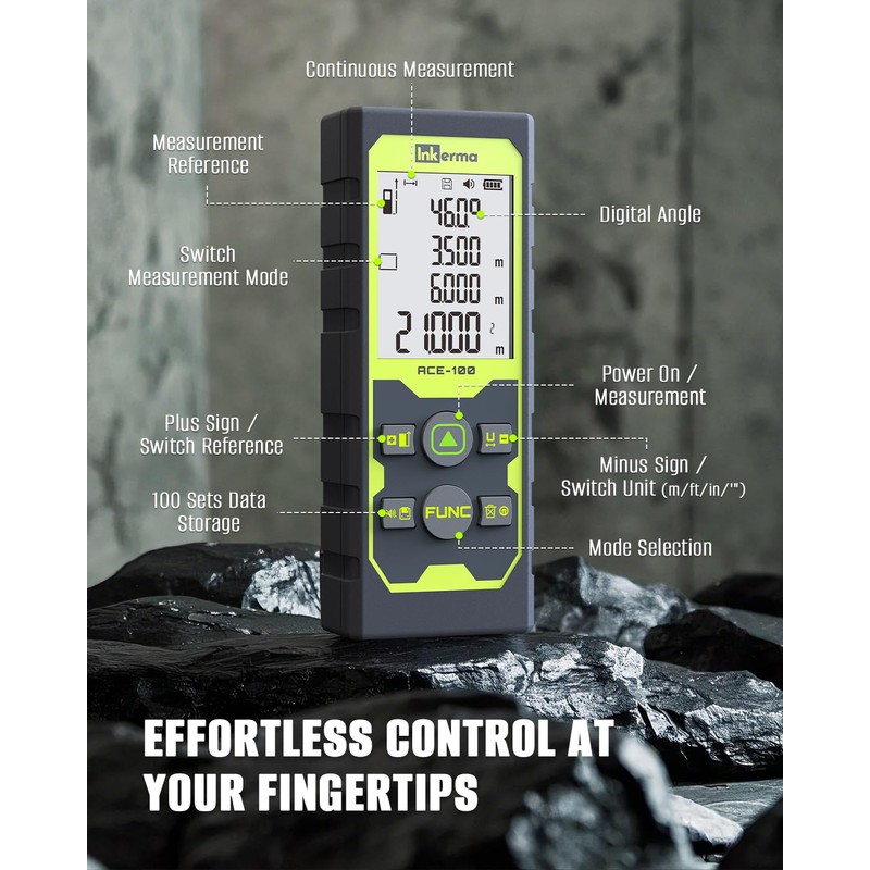 Laser Measure, Inkerma Laser Measurement Tool, 328Ft/100M Laser Distance Meter