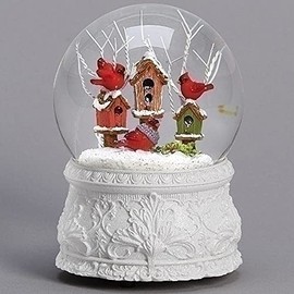 Roman Musical Cardinal Birdhouse Wind Up Dome 100mm 5.5 Inch