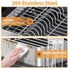 Urackify Dish Rack for Kitchen Counter, 304 Stainless Steel Dish