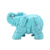 Cikonielf 2inch Natural Jade Carved Elephant Feng Shui Crystal Elephant