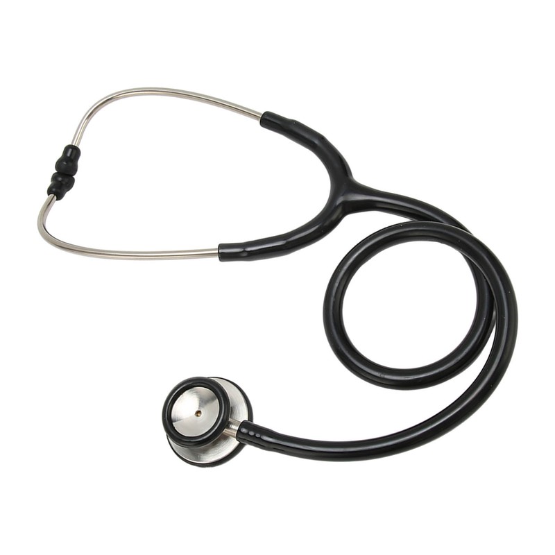 Medical Stethoscope Dual Head Clear Transmission Soft Ear Plugs Stainless
