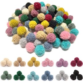 120 Pieces Pom Poms for Crafts, BetterJonny 2cm Pom Poms Balls Assorted Colors PomPom Balls Mini Pom Poms Fluffy Plush Balls Pom Pom Set for DIY Creative Craft Making, 12 Colors
