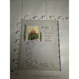 Vintage Christmas Minister Greeting Card Pastor