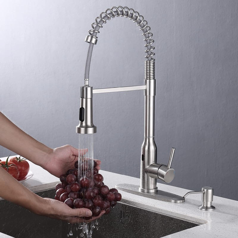 Touchless Kitchen Faucet,KEER Smart Motion Sensor Hands Free Single Handle