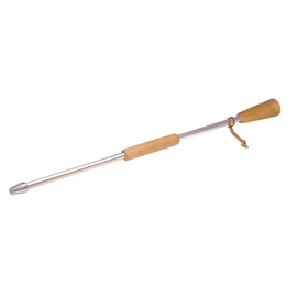 Redecker Aluminum Bouffadou-Flame Blower with Oiled Beechwood Handle, 23-5/8-Inches, Leather Strap for Easy Hanging and Storage