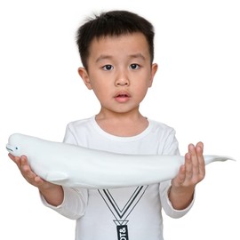 SmilerSmile Simulated Ocean Big Animal, One pc 15Inch Soft Filled Rubber Sea Educational Toys (Beluga)
