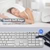 AUSDOM Wireless Bluetooth Keyboard, Multi-Device USB C Rechargeable, Low-Profile Slim