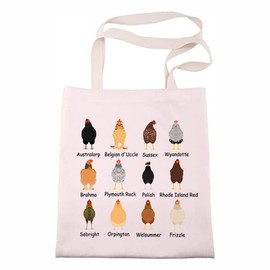 Chicken Owner Tote Bag Chicken Lover Gift Chicken Hen Farmer Gift Chicken Lover Shoulder Bag Farmhouse Chicken Themed Tote (Chicken Hen Farmer UK)