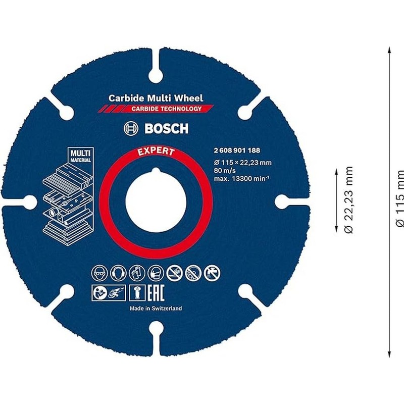 Bosch Professional 1x Expert Carbide Multi Wheel Cutting Disc (for