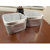Generic Square Metal Tin Box Storage Containers with Windowed Lids