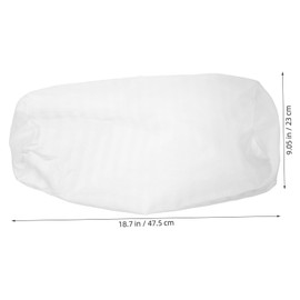 Milisten Roll Long Pillowcase Round Pillow Covers Bolster Pillow Decorative Tube Pillows for Couch Round Neck Pillow Covers Cylinder Pillow Case Cervical Pillow Case Blended White
