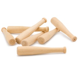 Unfinished Mini Wooden Baseball Bats 2 Inch, Bag of 100 Unpainted Wood Baseball Bats for Scrapbooking and Craft Projects, DIY, by Woodpeckers