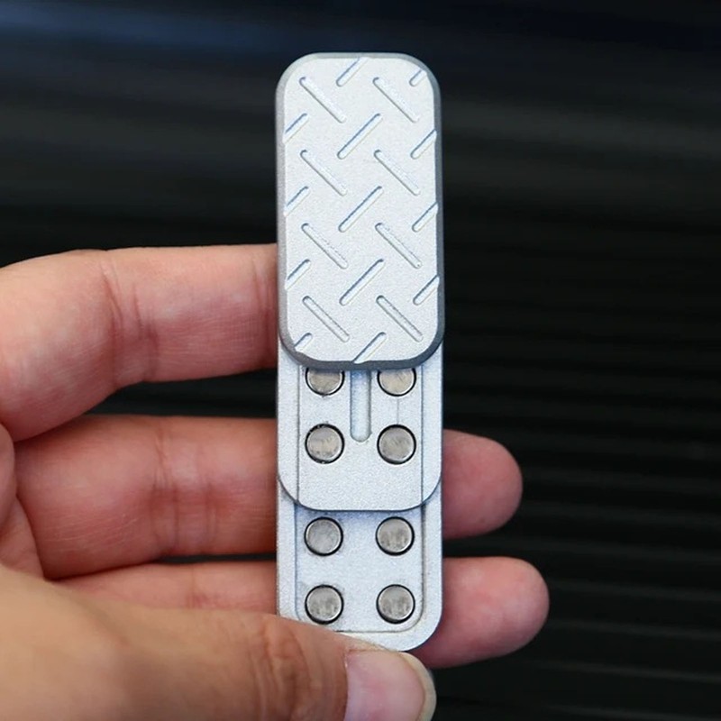 Magnetic Haptic Slider Stress Anxiety Relief Striped Pattern Ergonomic Alloy