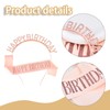 Happy Birthday Headband and Sash for Women Birthday Party Hairband