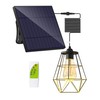 intelamp Solar Pendant Lights Indoor Outdoor, 4000mAh Gazebo Shed Chandeliers