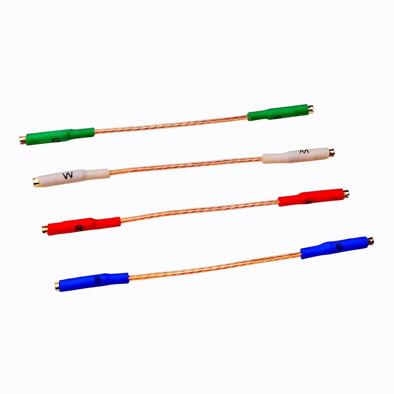 CDPMWVC Turntable Headshell Wires 4-Pack Gold Plated for Audio Technica