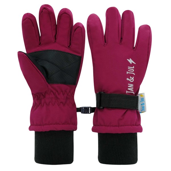 Jan & Jul Toasty-Dry Waterproof Snow Gloves for Girls (Wildberry,
