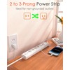2 Prong Power Strip, WRXDMC 2 Prong to 3 Prong