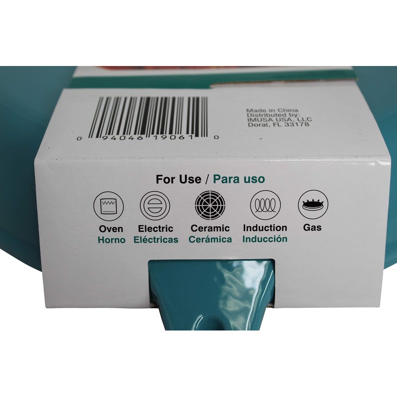 Mirro MIR-19061 12" Cast Iron Skillet, 12 Inch, Teal