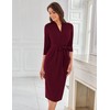 GRACE KARIN Professional Dress for Women Burgundy Bodycon Dress 3/4