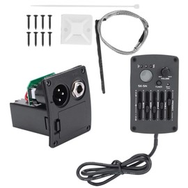 5 Band EQ Pre-Amp Equalizer Pickup Acoustic Guitar Preamplifier Tuner for Acoustic Guitars Complete Kit, Pickup
