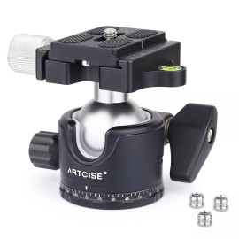 ARTCISE Low Profile Ball Head 36mm Tripod Head Professional All Metal Tripod Head