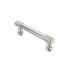 Alzassbg 10 Pack Brushed Satin Nickel Cabinet Pulls, 3-3/4 Inch(96mm) Hole Centers Kitchen Hardware Knurled Cabinet Handles for Cabinets and Drawers AL3017SN