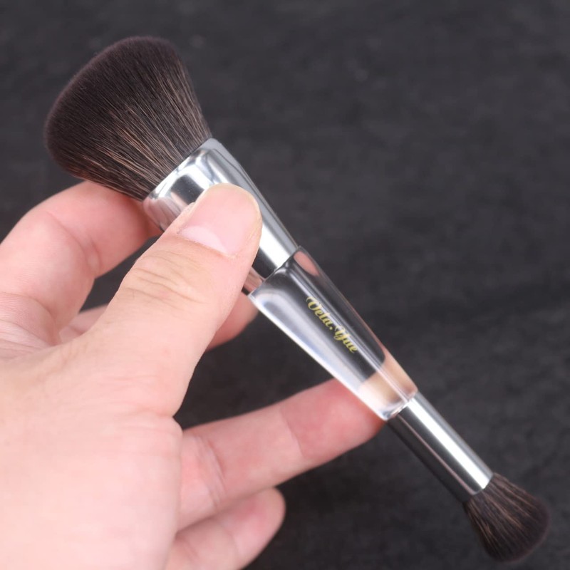 Vela.Yue Double-End Foundation Brush Concealer Brush Lucite Handle Make Up