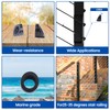 Muzata 20 Pack 3/8" ID Black Cable Railing Angle Washer