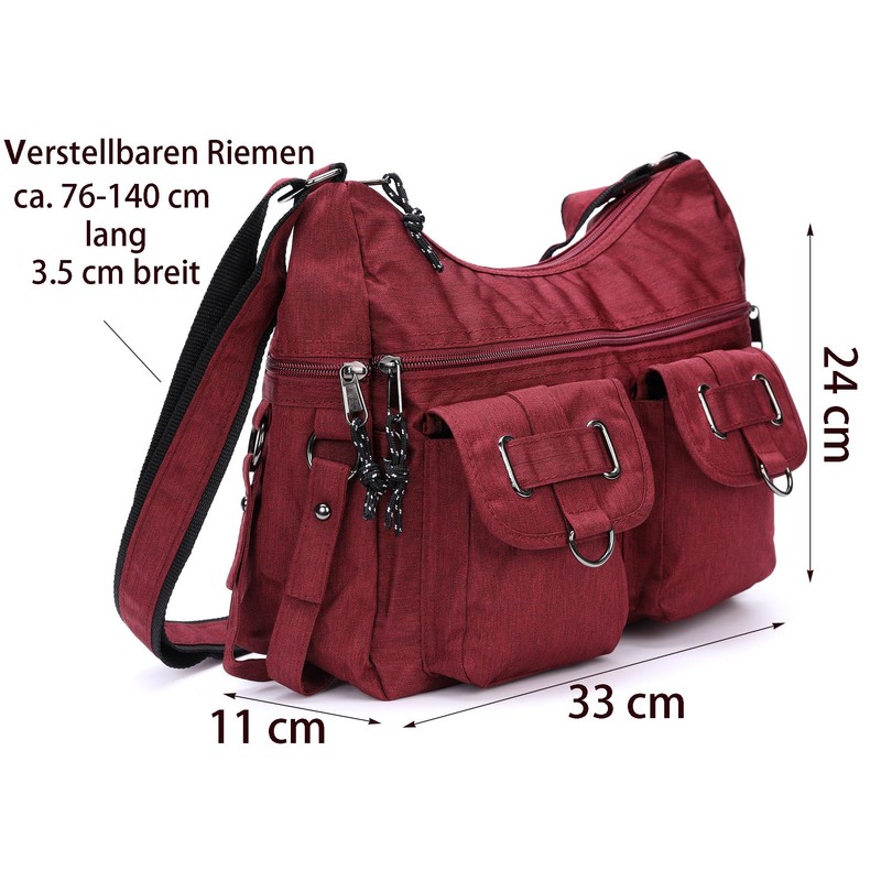 irisaa Women's Shoulder Bag, Canvas Multifunctional Shoulder Bag, Casual Handbag