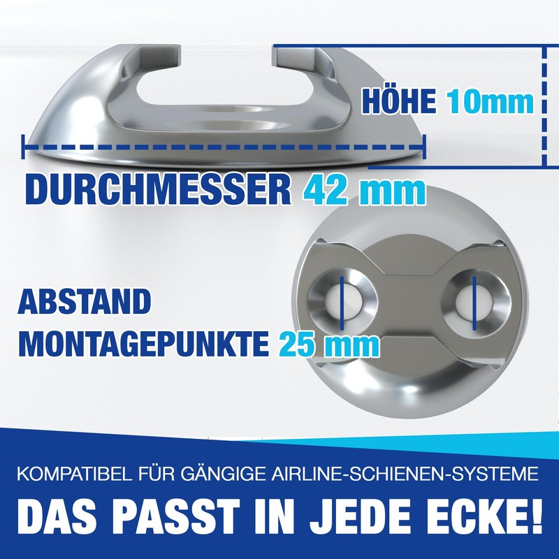 Airline Rail Lashing Point Lashing Plate for Easy Fitting, Round