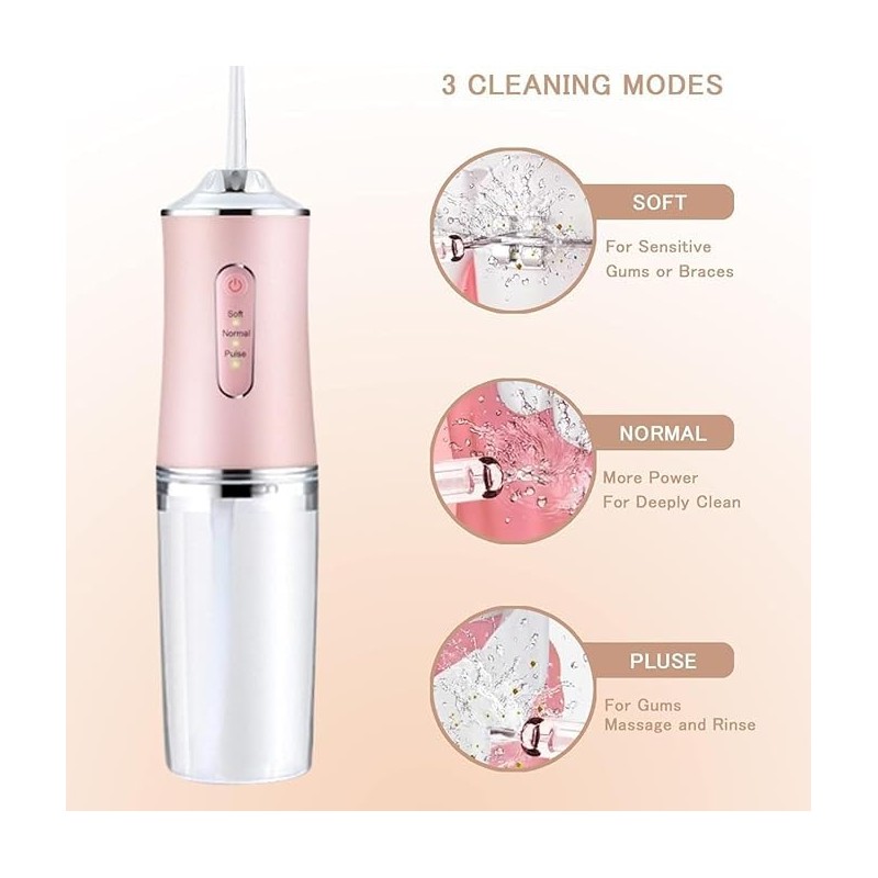 Water-Flosser-Teeth-Cleaner, Rechargeable - (Pink)