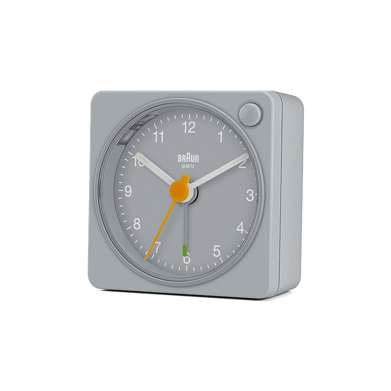 BRAUN/Brown Analog Alarm Table Clock Gray BC02XG, gray