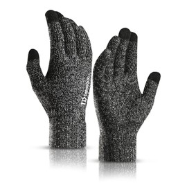 TRENDOUX Mens Gloves, Touch Screen Driving Glove Women Texting Running Unisex - Anti-slip Grip - Knit Thermal Liners - Soft Elastic Material - Winter Hands Warm in Cold Weather