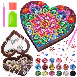 Geschenke für Mädchen 6 7 8 9 10 Jahre: Bastelset Kinder 5-12 Jahre Geburtstagsgeschenke, Diamond Painting Schmuckkästchen Basteln Mädchen, Kreatives DIY Diamond Art Bastelset Geburtstag Spielzeug