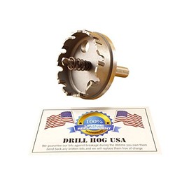 Drill Hog 2-1/8" Carbide Tipped Hole Cutter Tungsten Carbide TCT Hole Saw